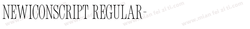 NewIconScript Regular字体转换